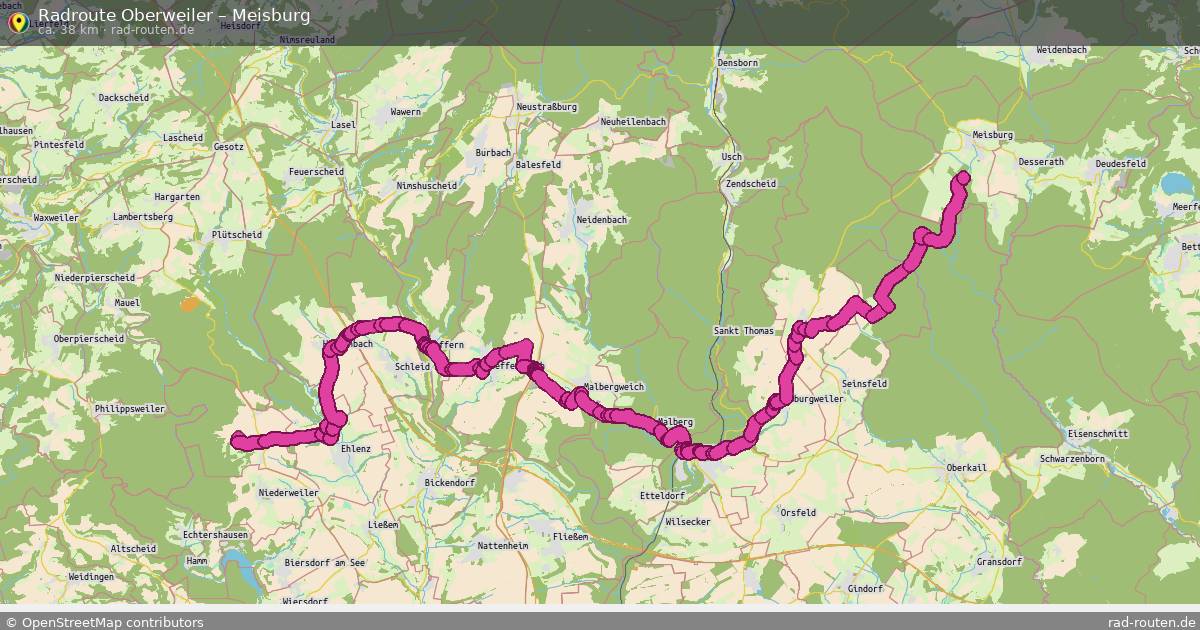Fahrradroute Oberweiler – Meisburg