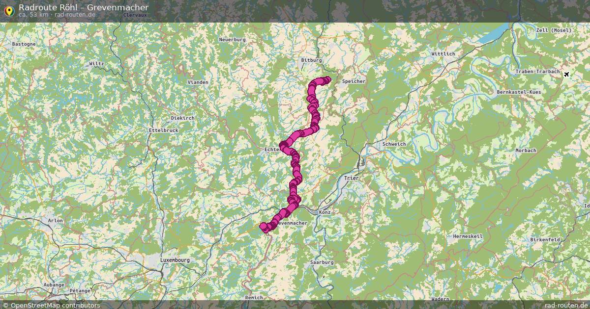 Fahrradroute Röhl – Grevenmacher