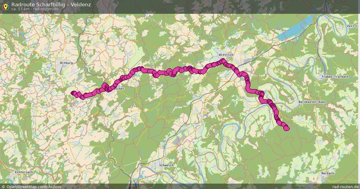 Fahrradroute Scharfbillig – Veldenz