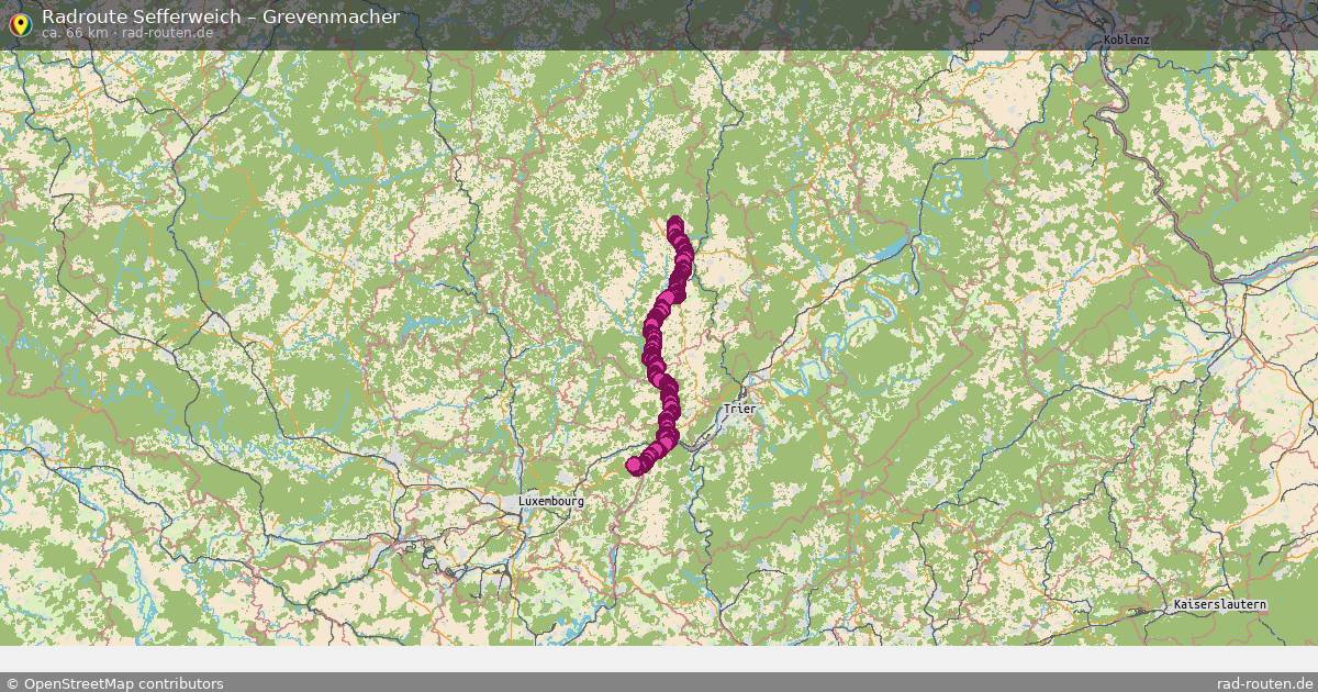 Fahrradroute Sefferweich – Grevenmacher