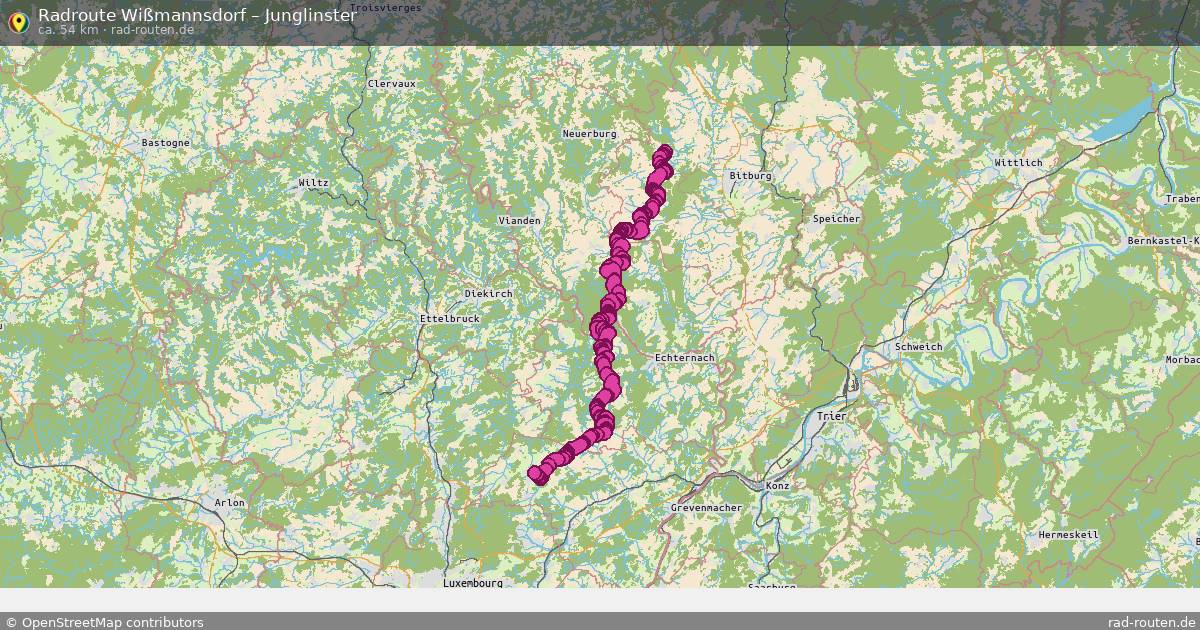Fahrradroute Wißmannsdorf – Junglinster