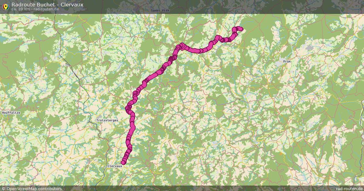 Fahrradroute Buchet – Clervaux