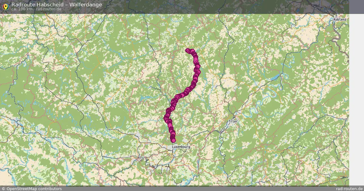 Fahrradroute Habscheid – Walferdange