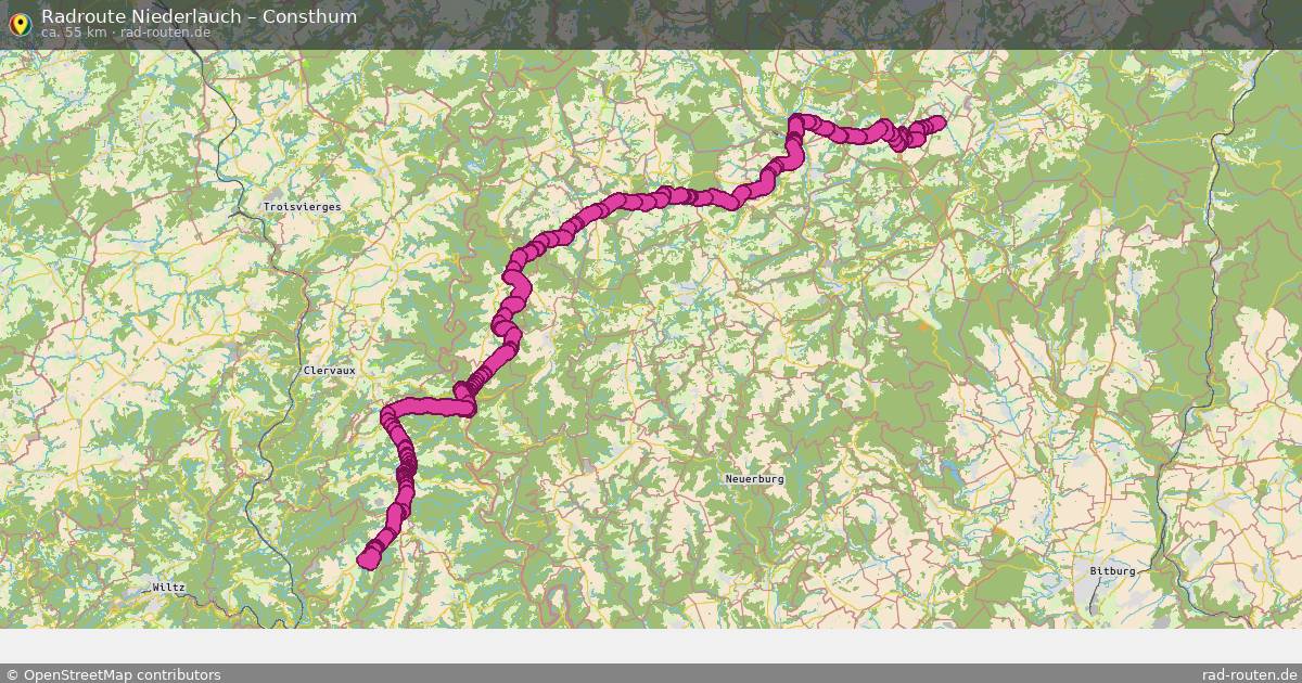 Fahrradroute Niederlauch – Consthum