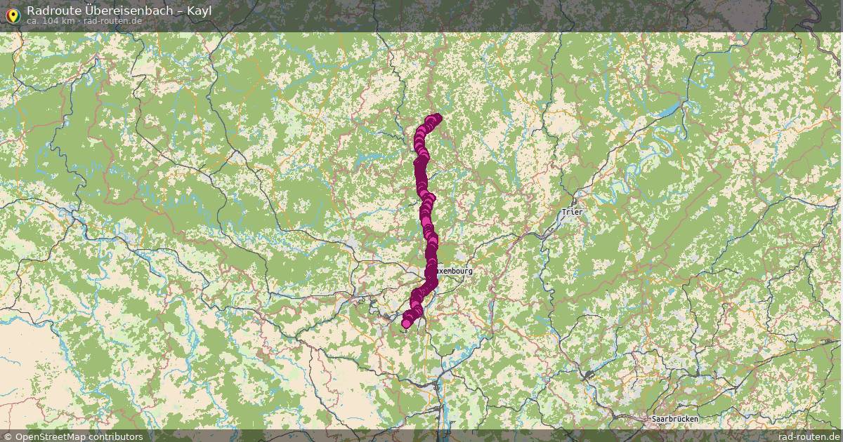 Fahrradroute Übereisenbach – Kayl