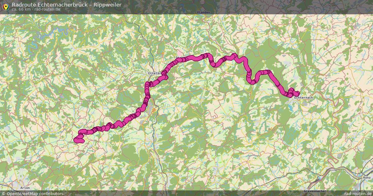 Fahrradroute Echternacherbrück – Rippweiler