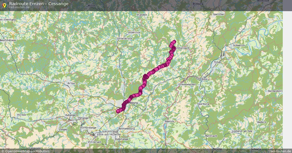 Fahrradroute Ernzen – Cessange