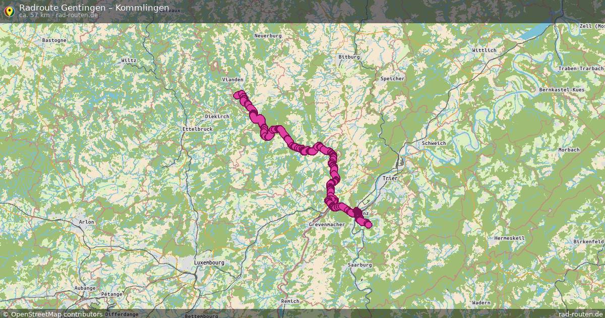 Fahrradroute Gentingen – Kommlingen
