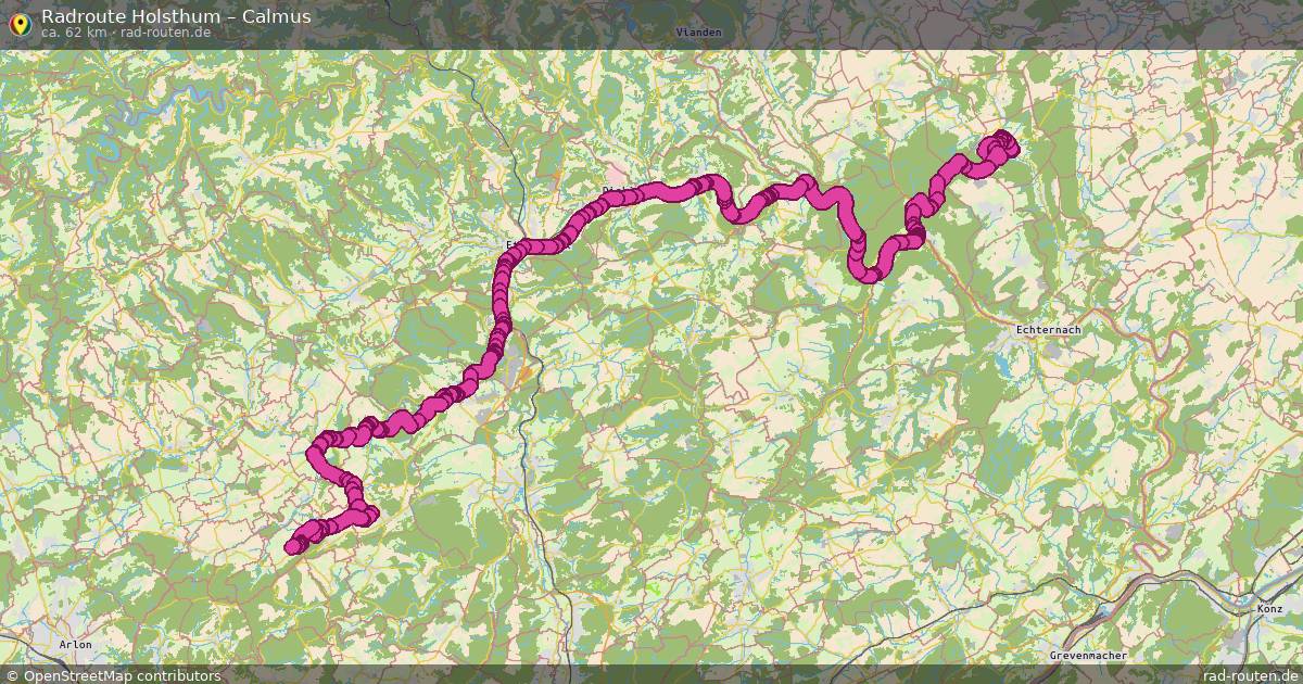 Fahrradroute Holsthum – Calmus