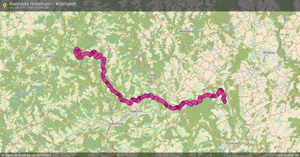 Fahrradroute Holsthum – Kiischpelt
