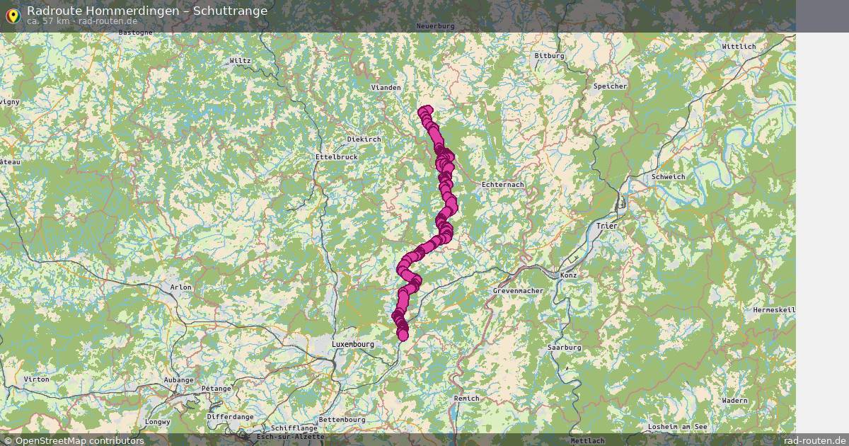 Fahrradroute Hommerdingen – Schuttrange