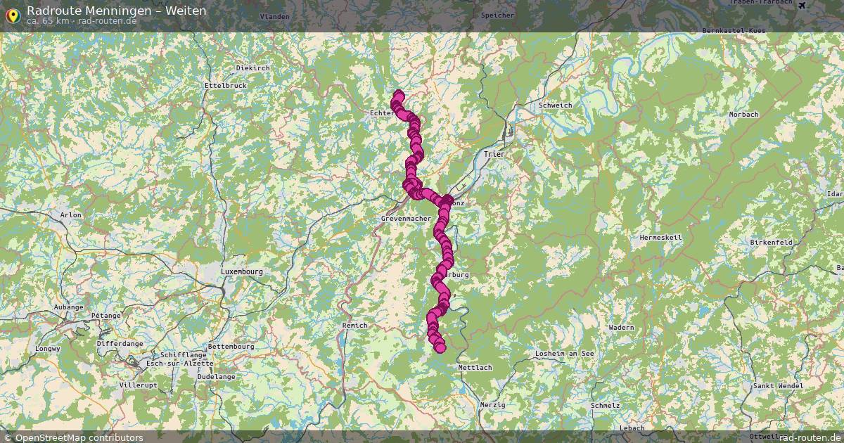 Fahrradroute Menningen – Weiten
