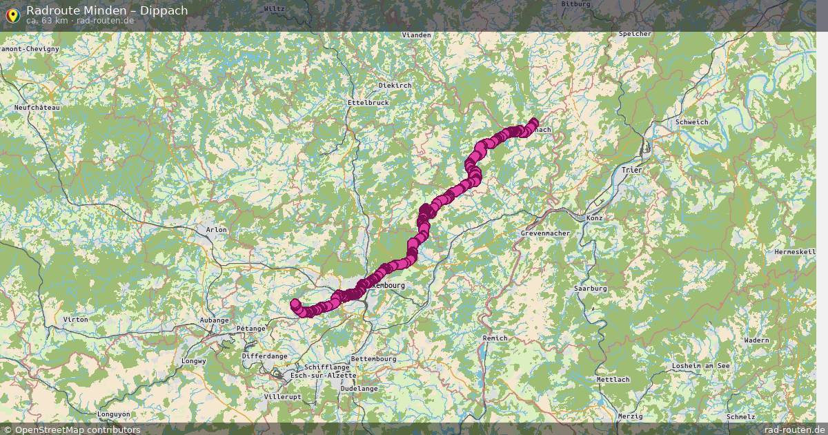 Fahrradroute Minden – Dippach