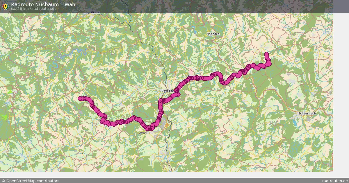 Fahrradroute Nusbaum – Wahl (56 km) – Rad-Routen.de