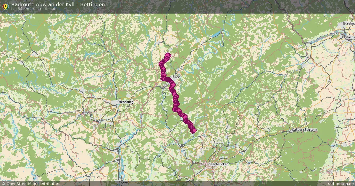 Fahrradroute Auw An Der Kyll – Bettingen