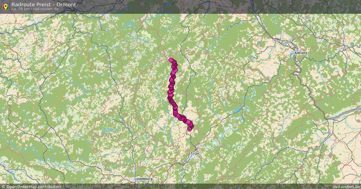Fahrradroute Preist – Ormont