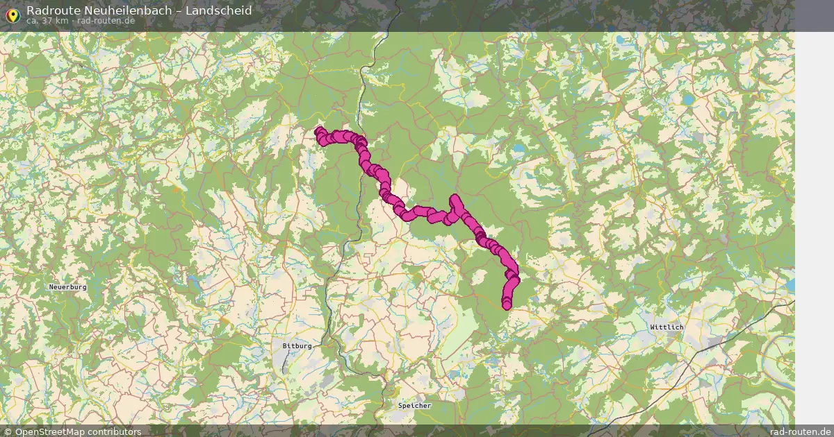 Fahrradroute von Neuheilenbach nach Landscheid