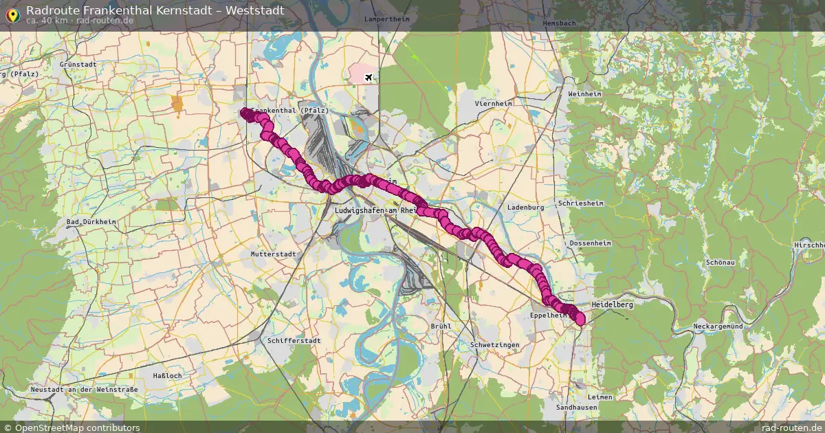 Radtour Frankenthal Kernstadt – Weststadt