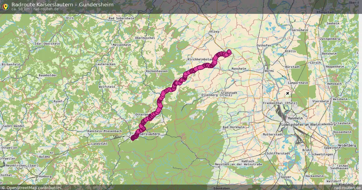 Radtour Kaiserslautern – Gundersheim