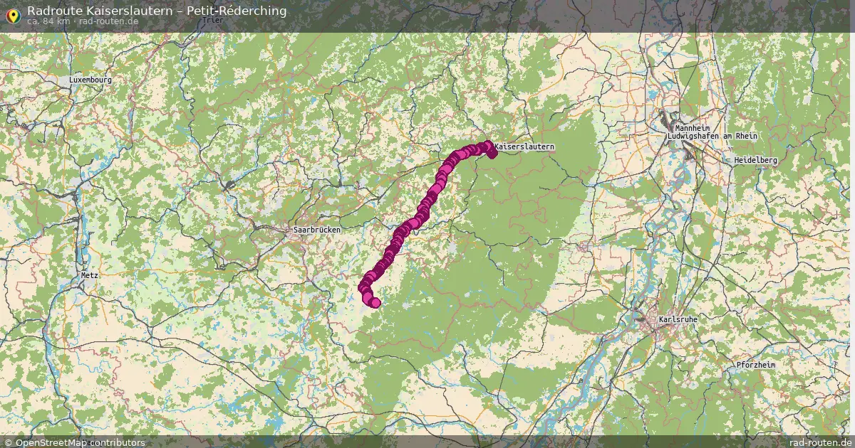 Radtour Kaiserslautern – Petit-Réderching