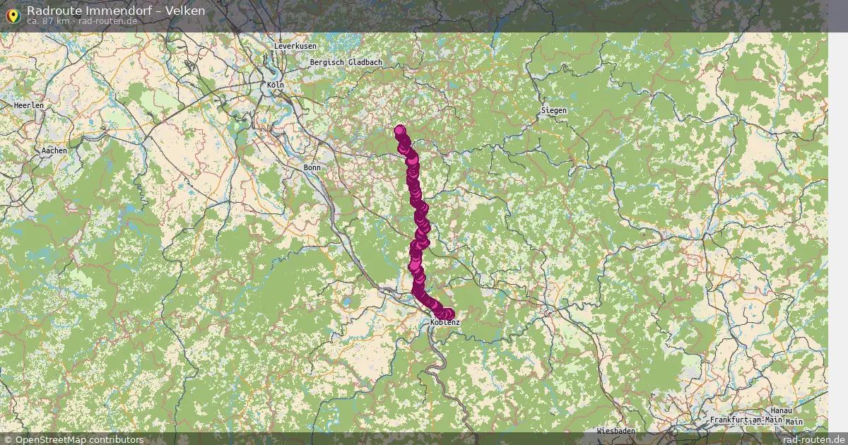 Fahrradroute von Immendorf nach Velken