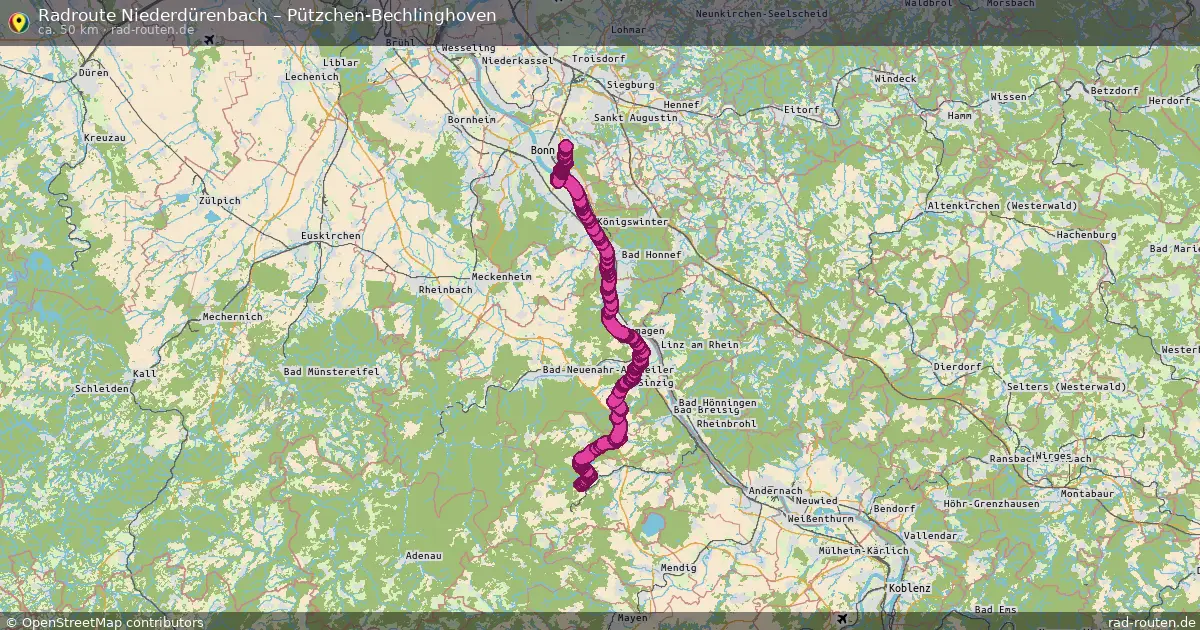 Radtour Niederdürenbach – Pützchen-Bechlinghoven