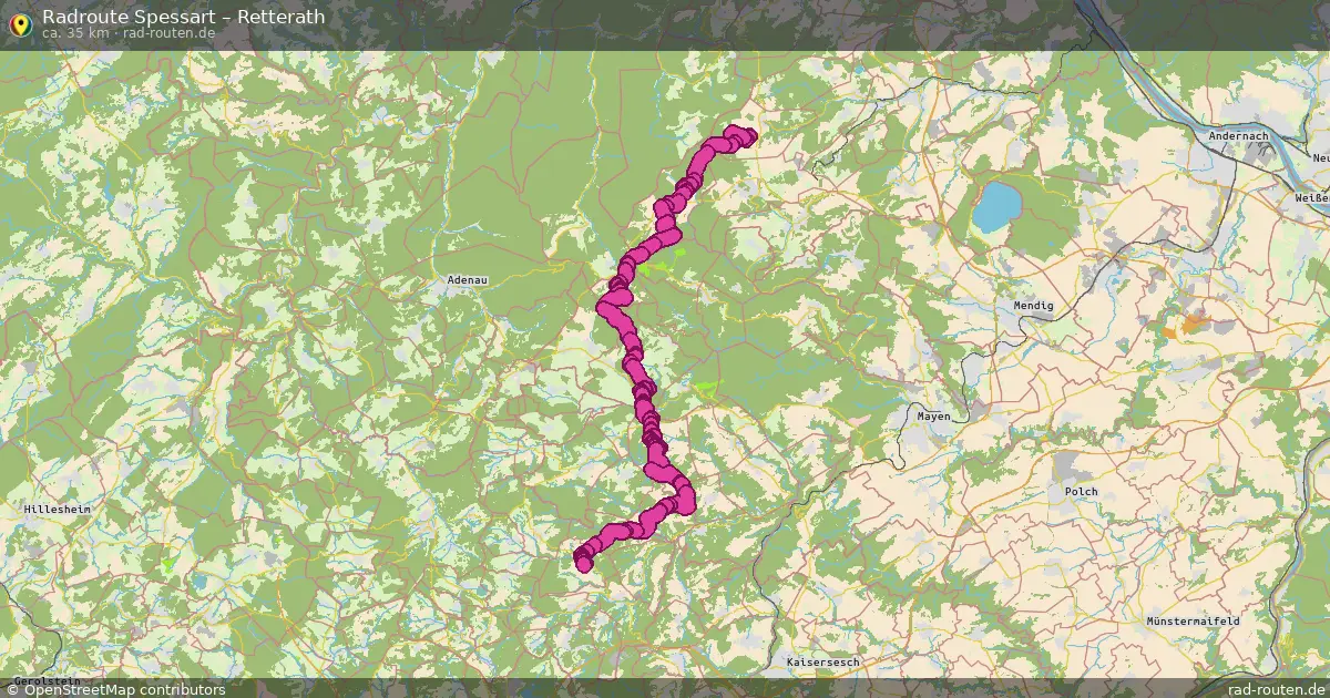 Fahrradroute Spessart – Retterath