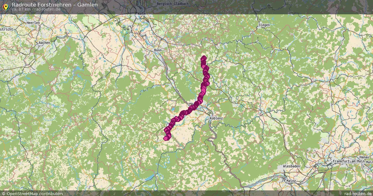 Fahrradroute Forstmehren – Gamlen (87 km) – Rad-Routen.de