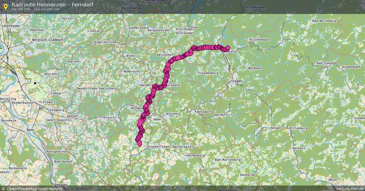 Fahrradroute Helmenzen – Ferndorf (68 km) – Rad-Routen.de