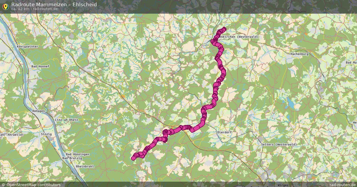 Fahrradroute Mammelzen – Ehlscheid (42 km) – Rad-Routen.de
