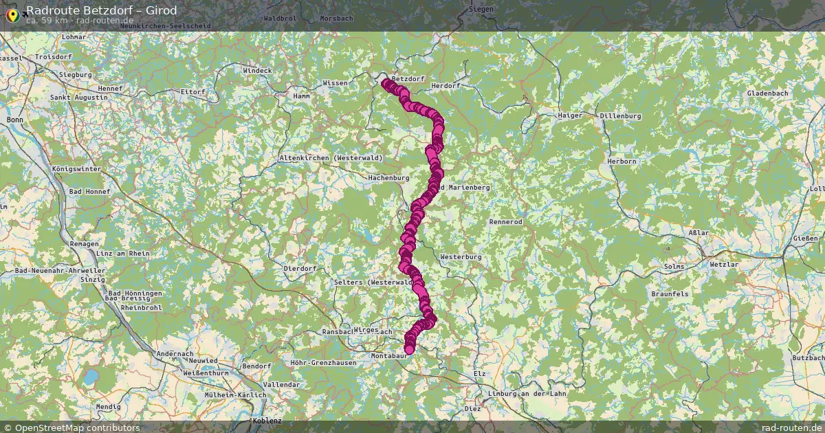 Fahrradroute Betzdorf – Girod