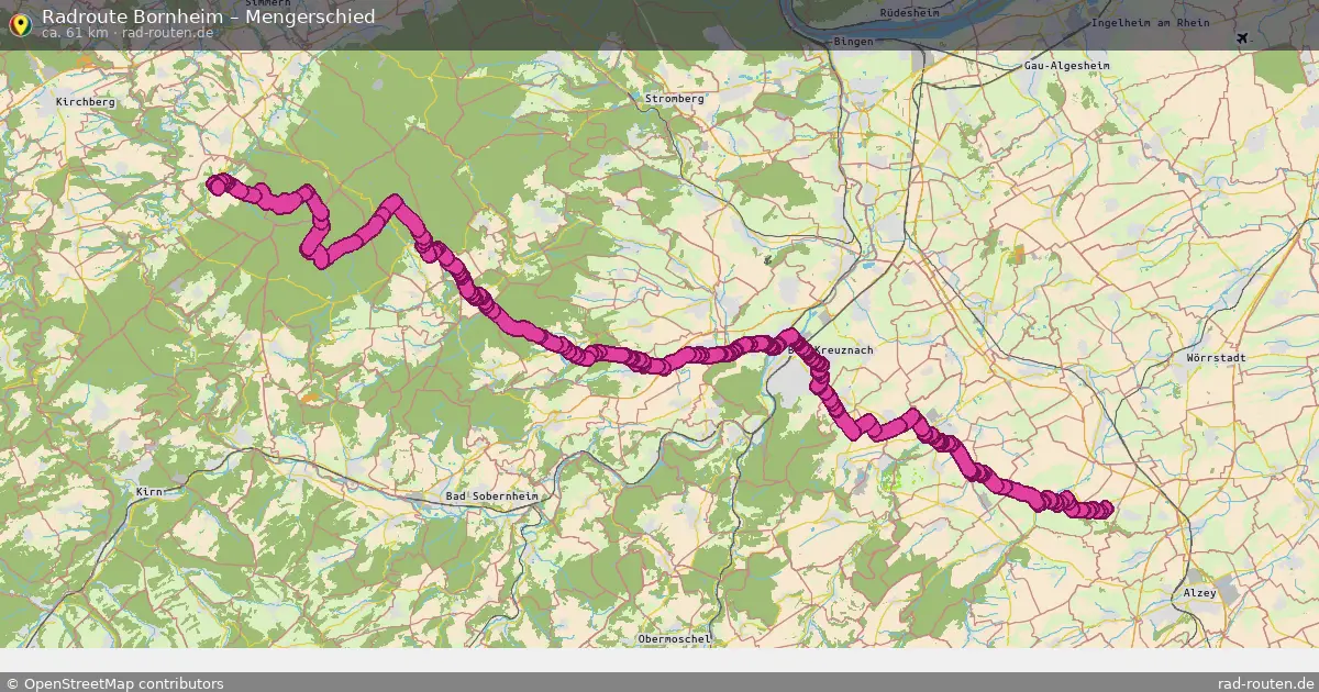 Fahrradroute Bornheim – Mengerschied (61 km) – Rad-Routen.de