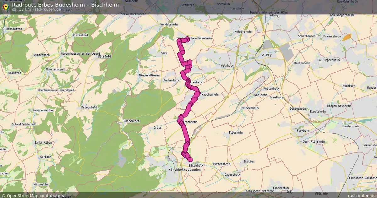 Radtour Erbes-Büdesheim – Bischheim