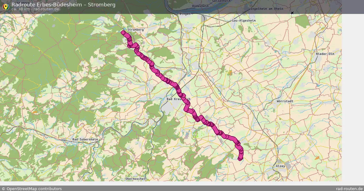 Fahrradroute Erbes-Büdesheim – Stromberg