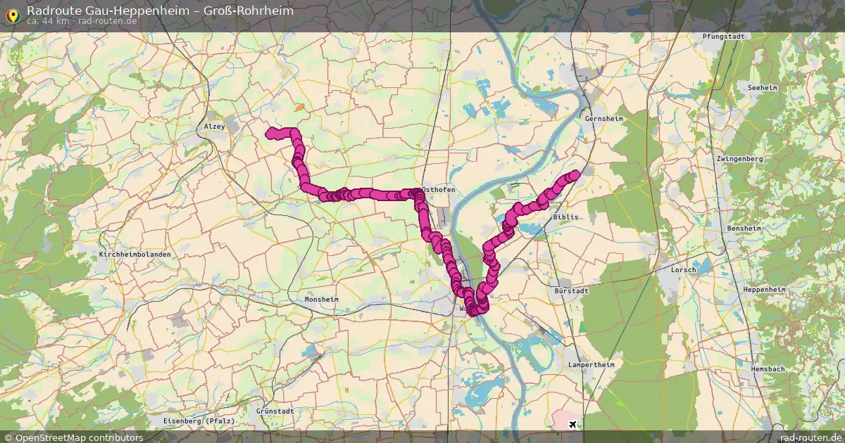 Radtour Gau-Heppenheim – Groß-Rohrheim