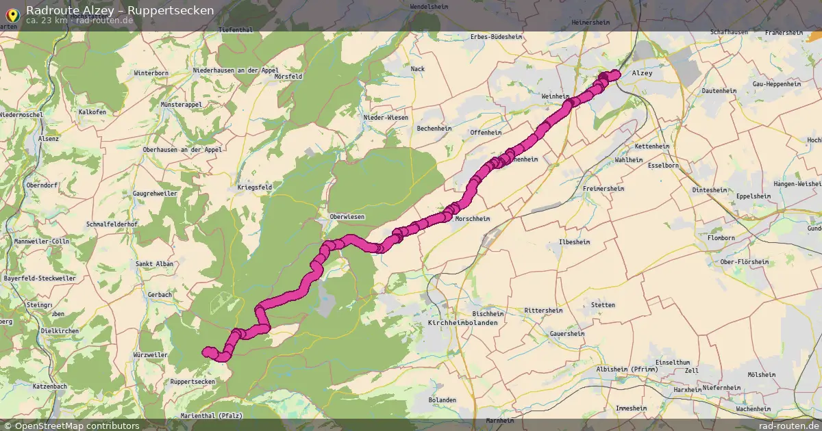 Radtour Alzey – Ruppertsecken