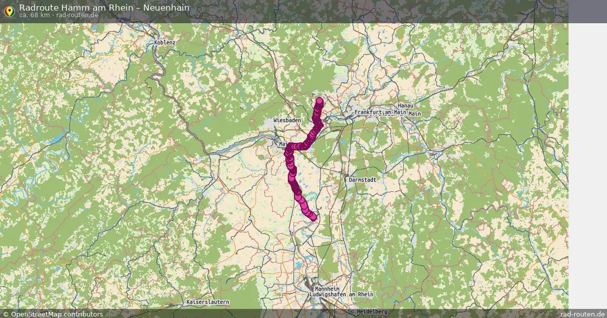 Fahrradroute Hamm Am Rhein – Neuenhain