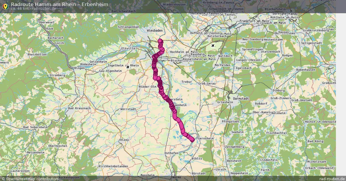 Radtour Hamm Am Rhein – Erbenheim