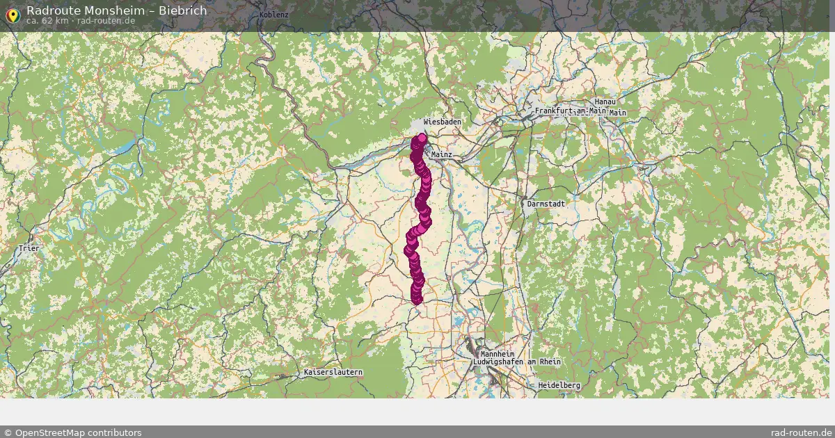 Radtour Monsheim – Biebrich