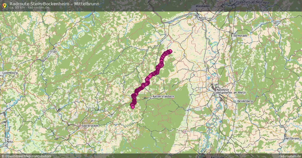 Radtour Stein-Bockenheim – Mittelbrunn