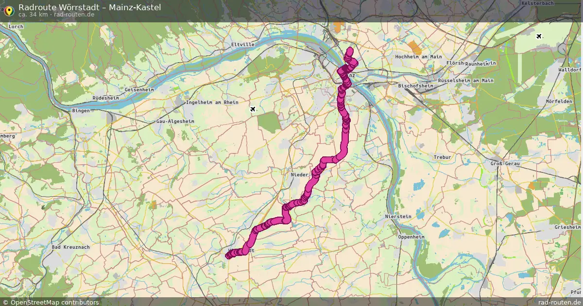 Radtour Wörrstadt – Mainz-Kastel
