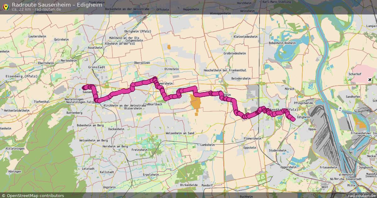 Fahrradroute Sausenheim – Edigheim
