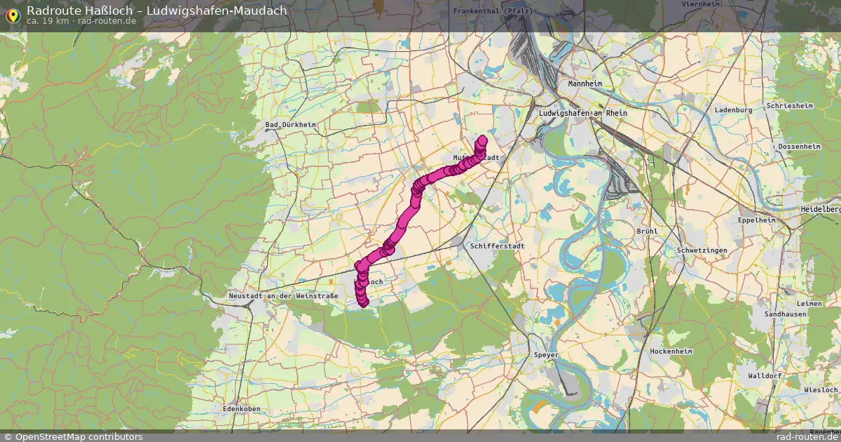 Radtour Haßloch – Ludwigshafen-Maudach