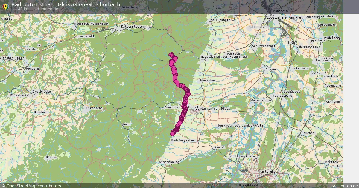 Radtour Esthal – Gleiszellen-Gleishorbach