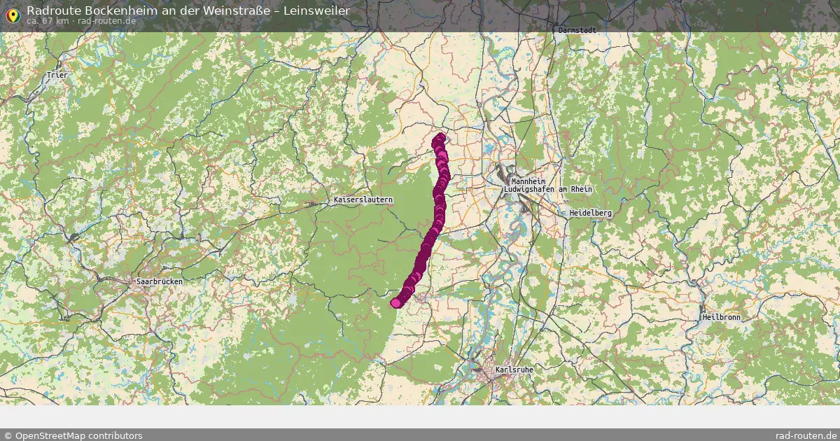 Radtour Bockenheim An Der Weinstraße – Leinsweiler