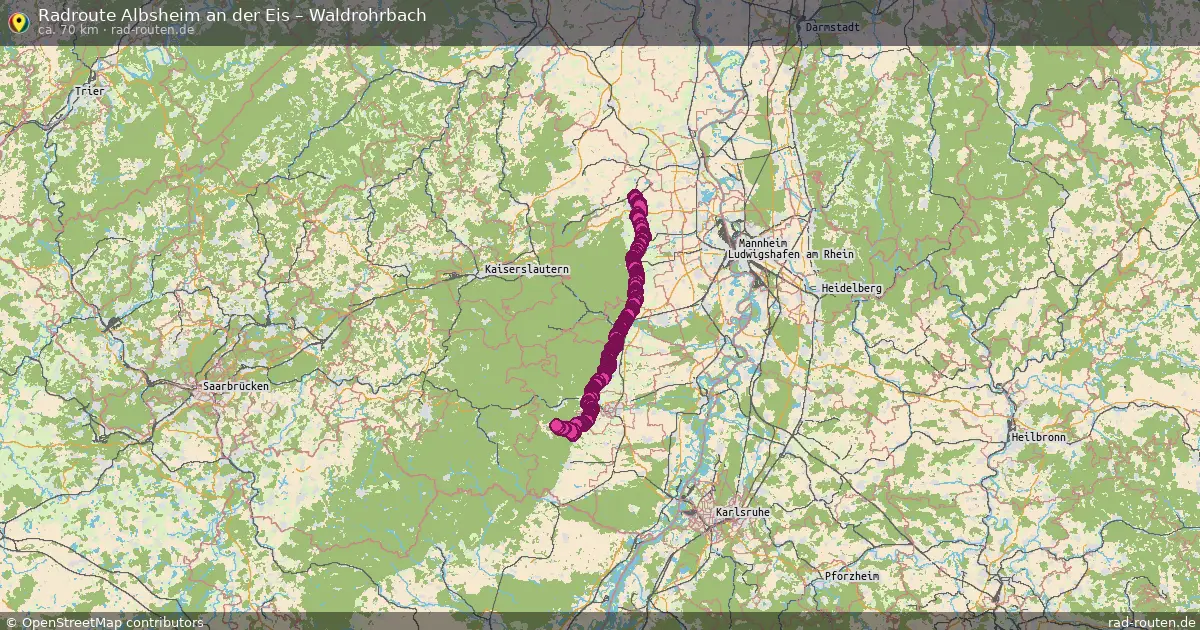 Radtour Albsheim An Der Eis – Waldrohrbach