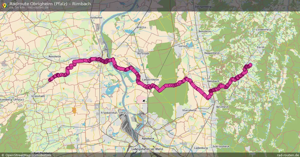 Radtour Obrigheim (Pfalz) – Rimbach