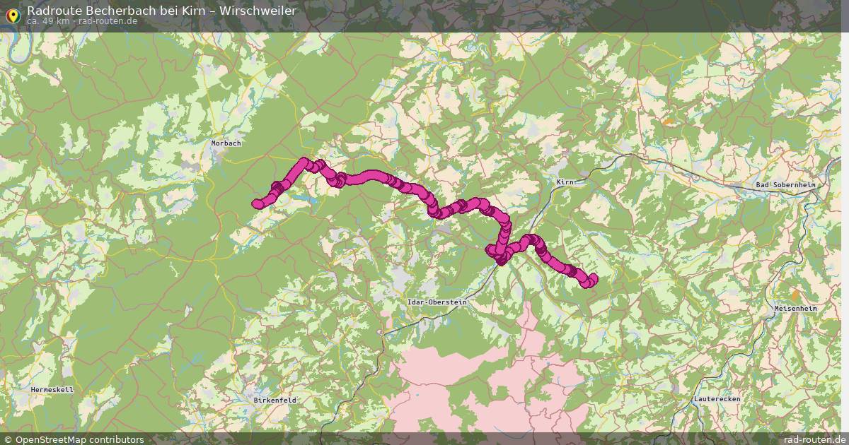 Fahrradroute Becherbach Bei Kirn – Wirschweiler