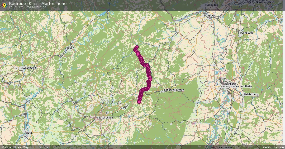 Radtour Kirn – Martinshöhe