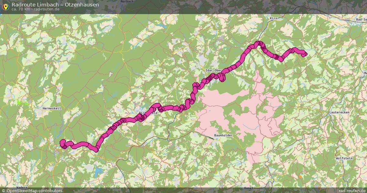 Fahrradroute Limbach – Otzenhausen (70 km) – Rad-Routen.de